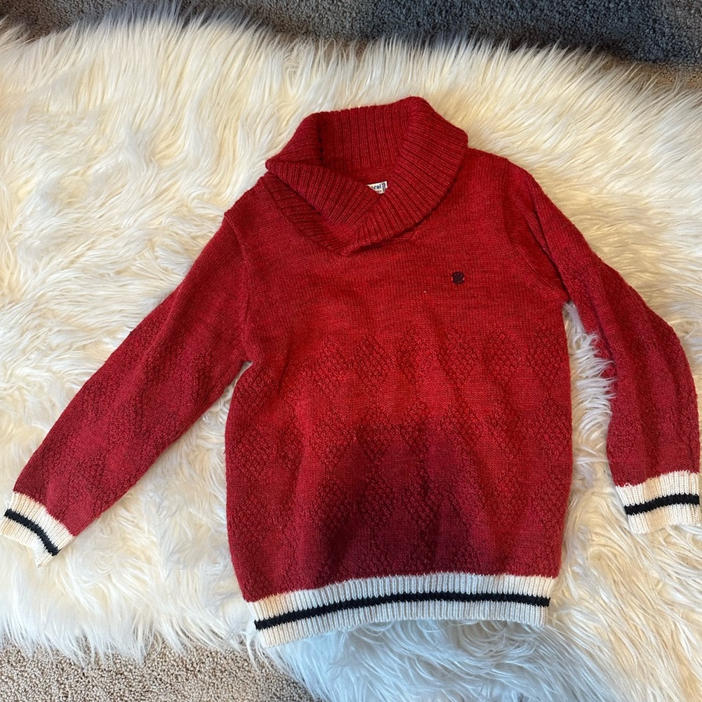 Red Cross front Sweater- 4y